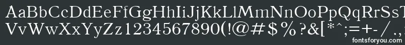 Antiqua110n-fontti – valkoiset fontit mustalla taustalla