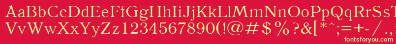 Antiqua110n Font – Yellow Fonts on Red Background