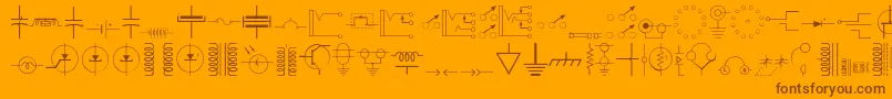 DigelecThin Font – Brown Fonts on Orange Background