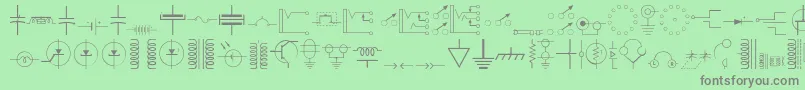 Шрифт DigelecThin – серые шрифты на зелёном фоне