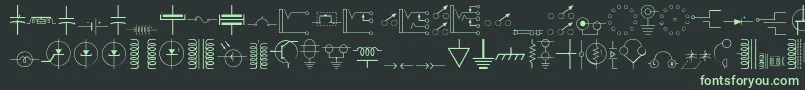 フォントDigelecThin – 黒い背景に緑の文字