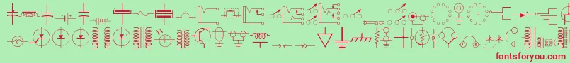 Шрифт DigelecThin – красные шрифты на зелёном фоне