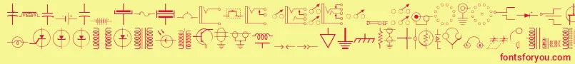 Шрифт DigelecThin – красные шрифты на жёлтом фоне