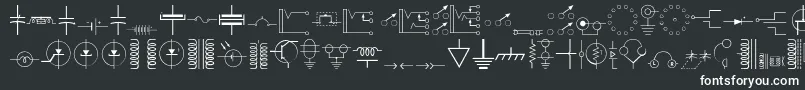 フォントDigelecThin – 黒い背景に白い文字