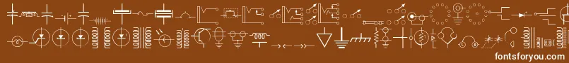 Шрифт DigelecThin – белые шрифты на коричневом фоне