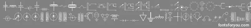 フォントDigelecThin – 灰色の背景に白い文字