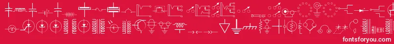 フォントDigelecThin – 赤い背景に白い文字