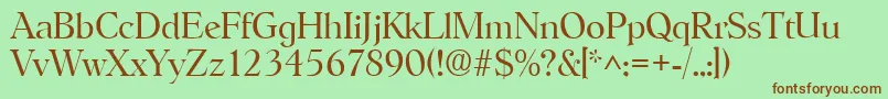 HobokenlhRegular Font – Brown Fonts on Green Background