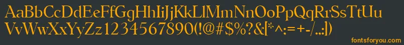 HobokenlhRegular Font – Orange Fonts on Black Background