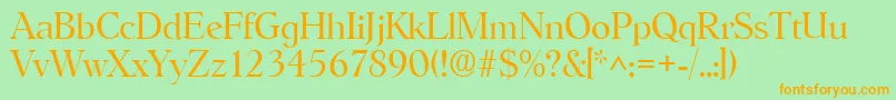 HobokenlhRegular Font – Orange Fonts on Green Background