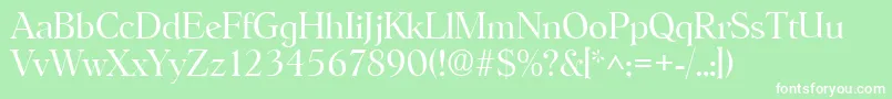 HobokenlhRegular Font – White Fonts on Green Background