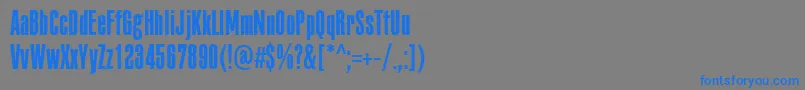 PffusionsansproLight-fontti – siniset fontit harmaalla taustalla