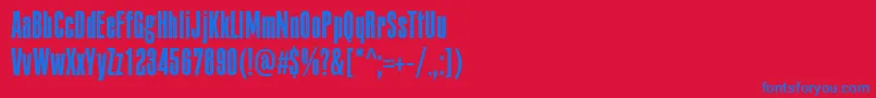 Шрифт PffusionsansproLight – синие шрифты на красном фоне