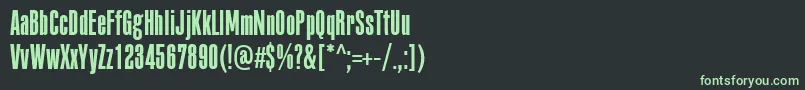 PffusionsansproLight Font – Green Fonts on Black Background
