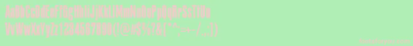 PffusionsansproLight Font – Pink Fonts on Green Background