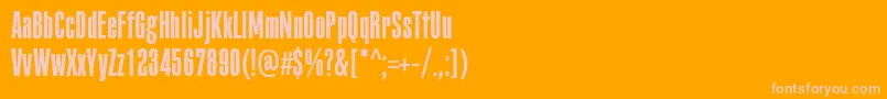 PffusionsansproLight Font – Pink Fonts on Orange Background