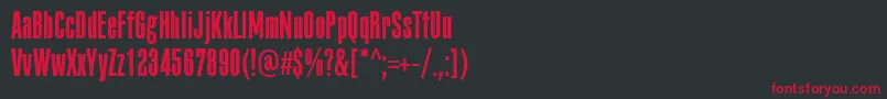PffusionsansproLight Font – Red Fonts on Black Background