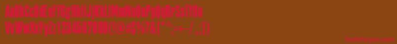PffusionsansproLight Font – Red Fonts on Brown Background