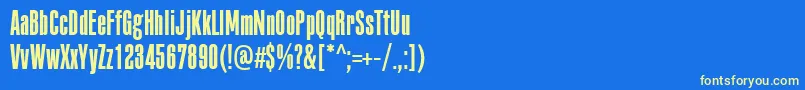 PffusionsansproLight Font – Yellow Fonts on Blue Background
