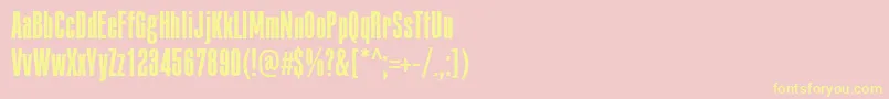 PffusionsansproLight Font – Yellow Fonts on Pink Background