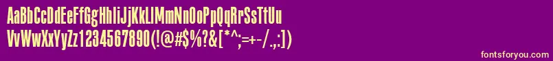 PffusionsansproLight Font – Yellow Fonts on Purple Background