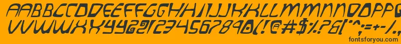 QuatlItalic Font – Black Fonts on Orange Background