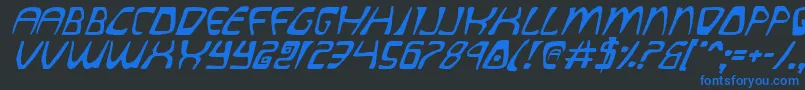 QuatlItalic Font – Blue Fonts on Black Background