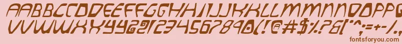 QuatlItalic Font – Brown Fonts on Pink Background