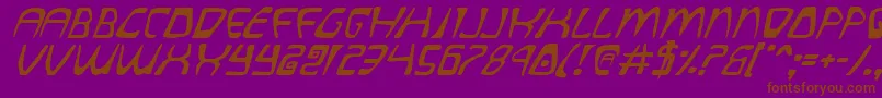 QuatlItalic Font – Brown Fonts on Purple Background