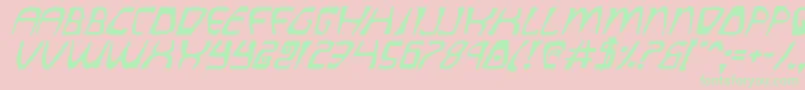 QuatlItalic Font – Green Fonts on Pink Background