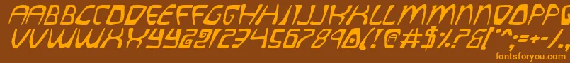 QuatlItalic Font – Orange Fonts on Brown Background