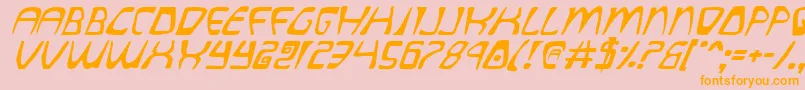 QuatlItalic Font – Orange Fonts on Pink Background