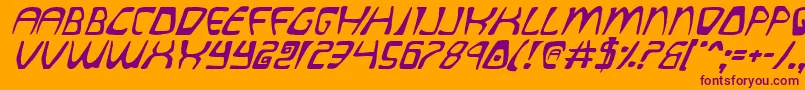 QuatlItalic Font – Purple Fonts on Orange Background