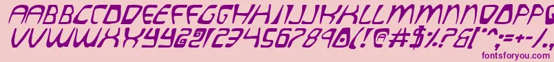 QuatlItalic Font – Purple Fonts on Pink Background
