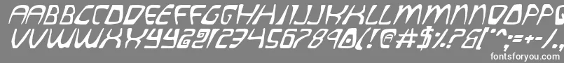 フォントQuatlItalic – 灰色の背景に白い文字