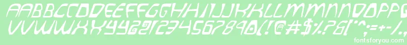 QuatlItalic Font – White Fonts on Green Background