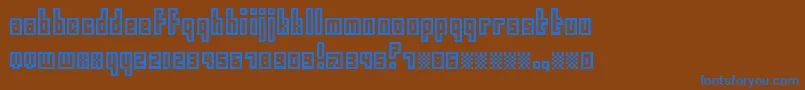 Epimodemic Font – Blue Fonts on Brown Background