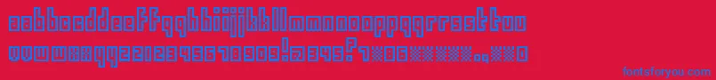 Epimodemic Font – Blue Fonts on Red Background