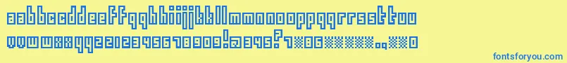 Epimodemic Font – Blue Fonts on Yellow Background