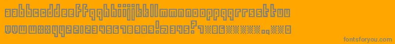 フォントEpimodemic – オレンジの背景に灰色の文字
