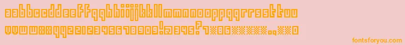 Epimodemic Font – Orange Fonts on Pink Background