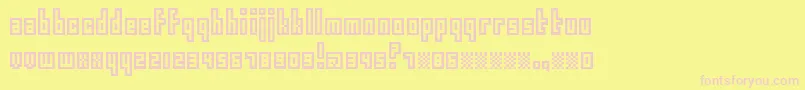 Epimodemic Font – Pink Fonts on Yellow Background