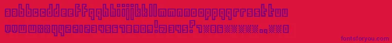 Fonte Epimodemic – fontes roxas em um fundo vermelho