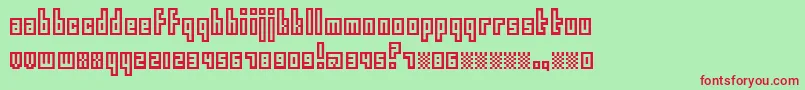 Epimodemic Font – Red Fonts on Green Background