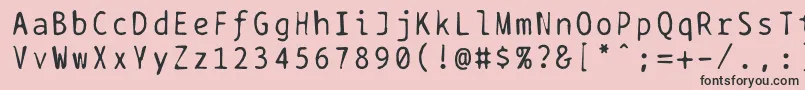 Bptypewritedamaged Font – Black Fonts on Pink Background