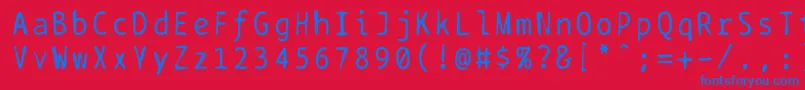 Bptypewritedamaged Font – Blue Fonts on Red Background