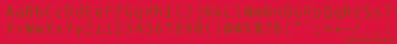 Bptypewritedamaged Font – Brown Fonts on Red Background