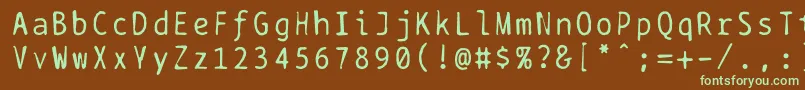 fuente Bptypewritedamaged – Fuentes Verdes Sobre Fondo Marrón
