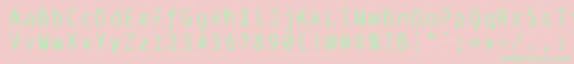 Bptypewritedamaged Font – Green Fonts on Pink Background