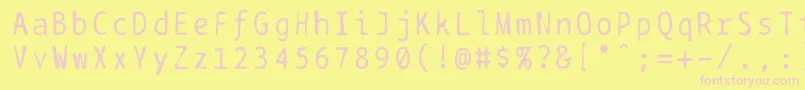 More about Bptypewritedamaged Font Bptypewritedamaged Font – Pink Fonts on Yellow Background